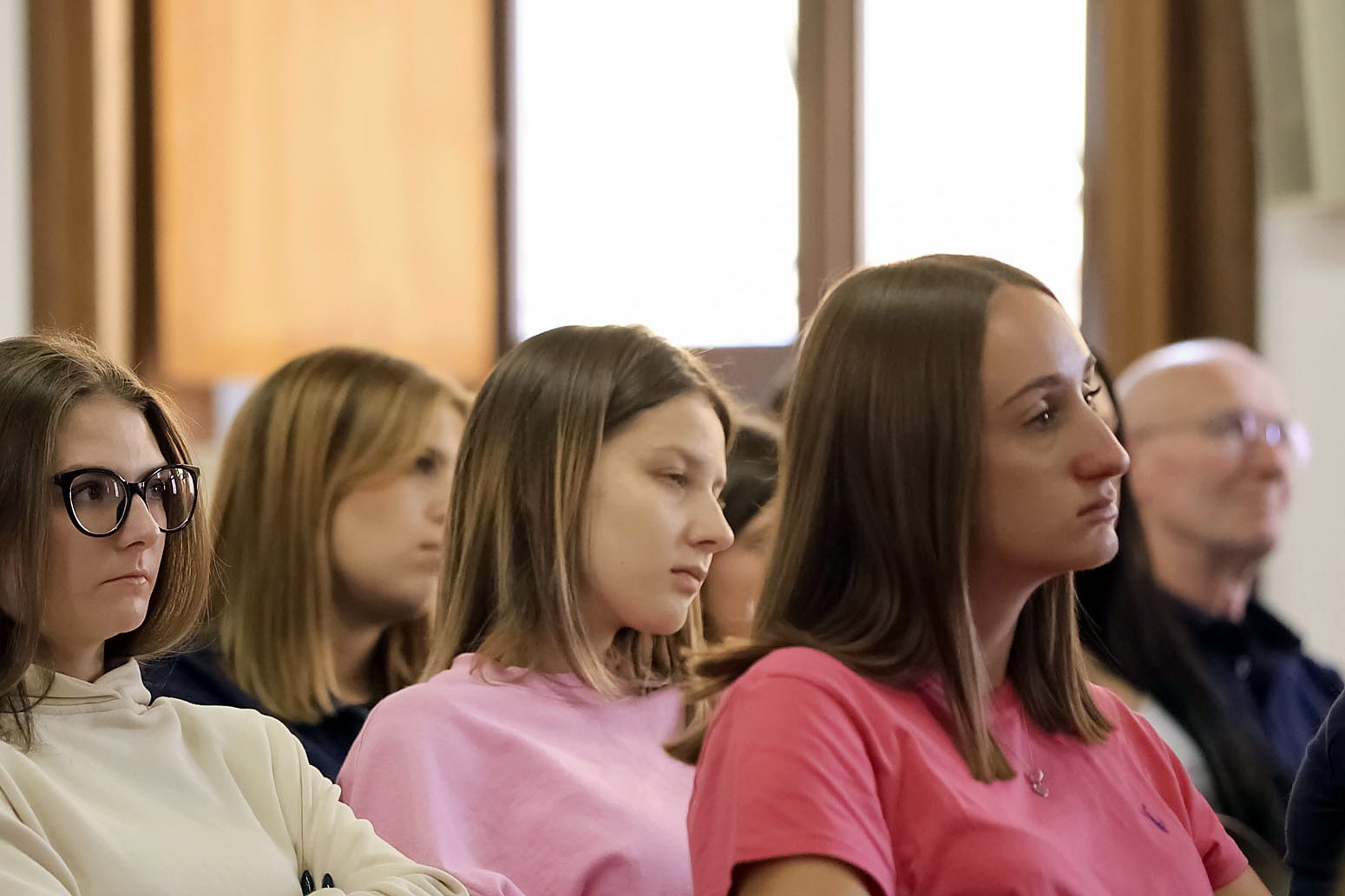 Students in the audience of the aula magna of Mantua