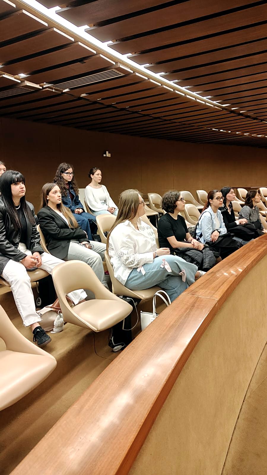 Unicollege students in a conference hall at the United Nations in Geneva
