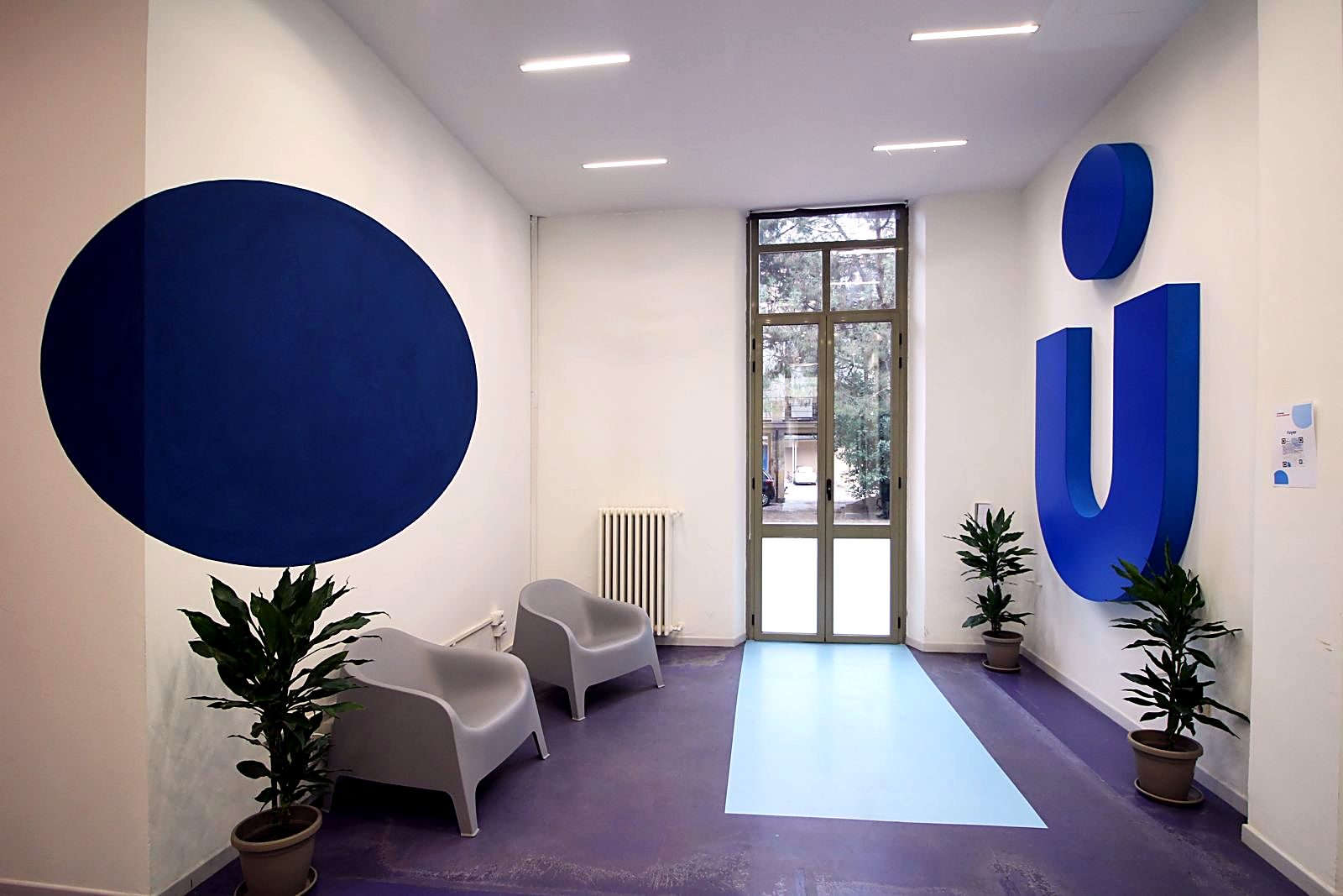 The entrance hall of the Unicollege campus in Turin