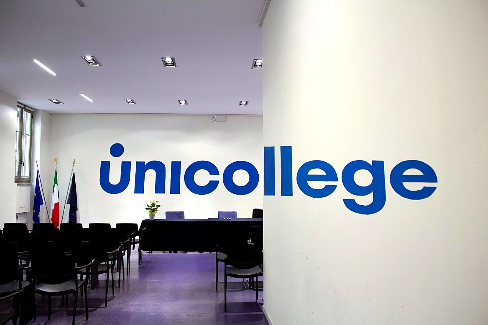 A lecture room at the Unicollege campus in Turin
